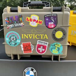 INVICTA GRAY STICKER PATCHS IMPACT 8-SLOT WATCH BOX…