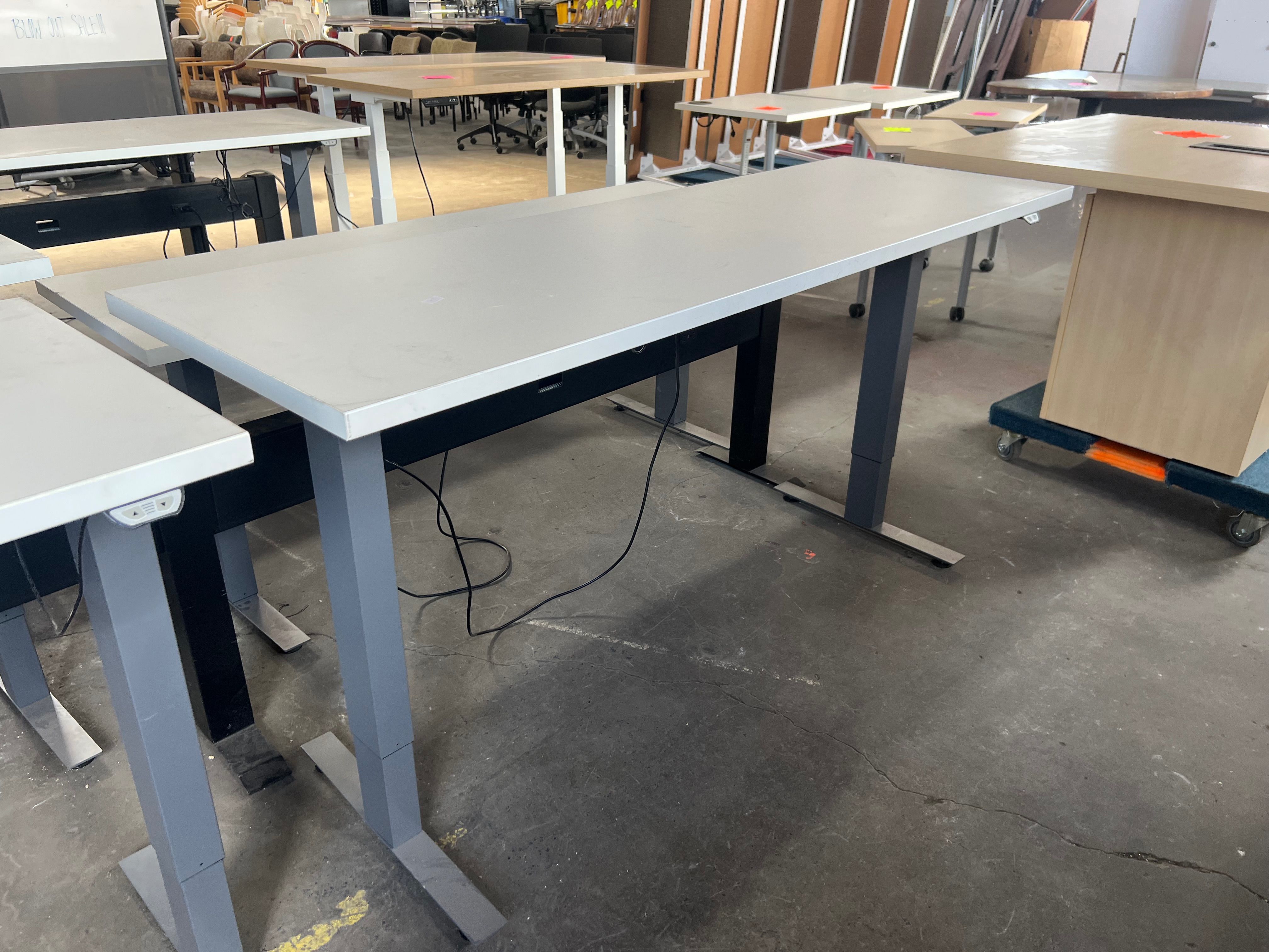White Sit Stand 70" Desks