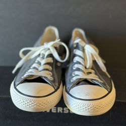Converse All-Star  Low Gray Size  7 Men’s 8 Women’s Double Tongue KG Classic