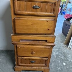 Two wood night stands