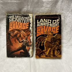Mountain Monster Doc Savage #84 Land of Always-Night Doc Savage #13 paperback