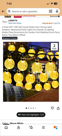 String solar led lights
