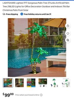 NEW 7ft Palm tree with LED lights