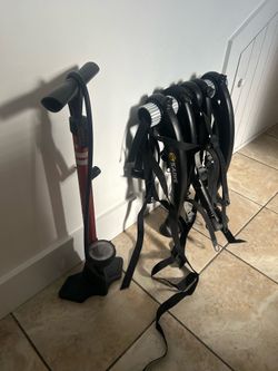 Saris 2 bike rack for car and air pump