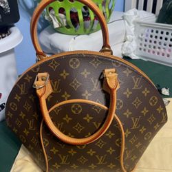 Auth LOUIS VUITTON Ellipse  Monogram  Handbag Monogram Canvas