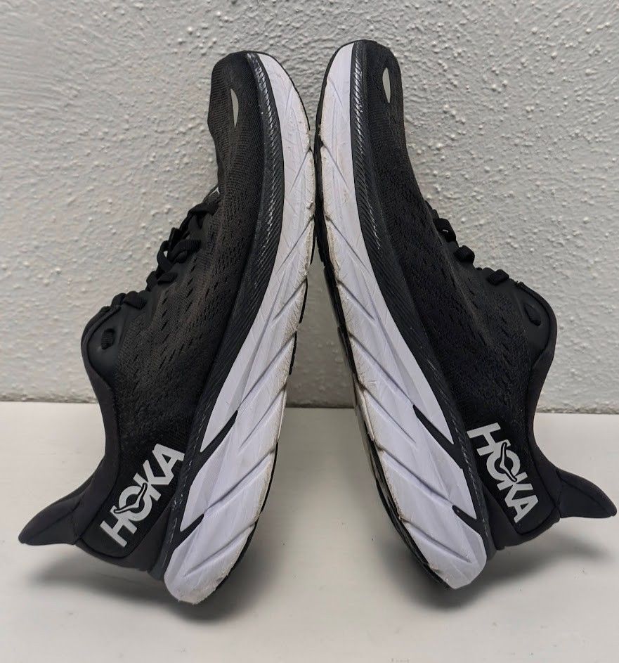 HOKA One Clifton 8 Running Shoes Womens Size 11 B Mens 10 Black F27222G