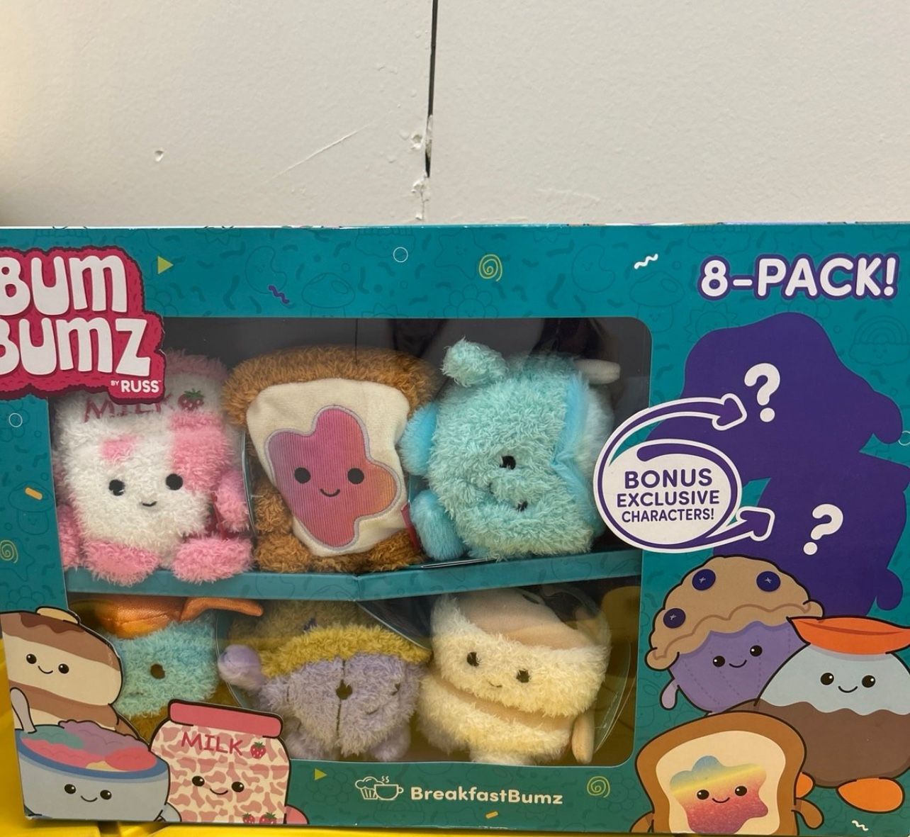 New Russ Bum Bumz Breakfast Bumz 4.5" Collectible Plush 8-Pack Gift Set