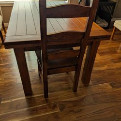 Dining Table/6Chairs - Side Table with Bottom Shelf And 2 Drawers 