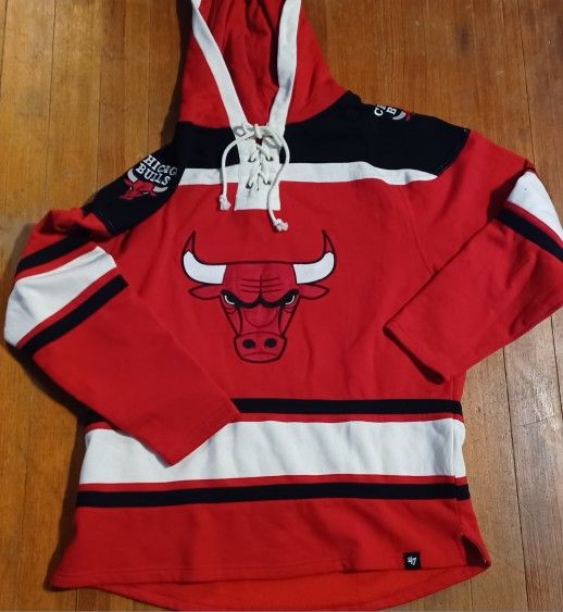Chicago Bulls Hoodie Sweatshirt Men's Size Xlarge 47 Brand Jordan Pippen Rodman