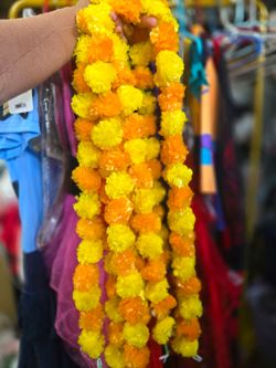 Artificial Marigold Flower Garland 4 pack