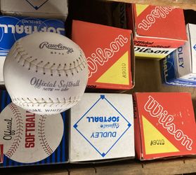 9 Assorted Brand Softballs $30/all