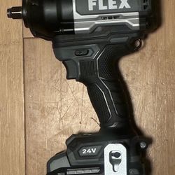 Flex 24v Brushless High Torque 1/2”’Impact Wrench w/ 3.5ah Stacked Lithium Battery
