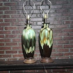 Pair Of Vintage Drip Table Lamps