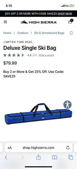 High sierra Single Ski Set Carry Bag