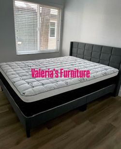 New queen bed with mattress