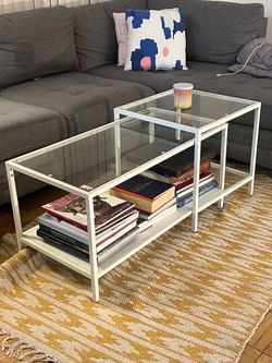 Glass coffee table (detectable)