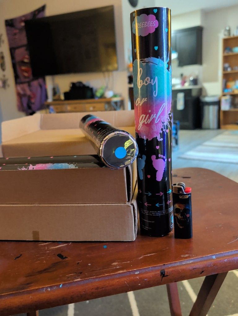 Blue Gender Reveal Confetti Cannon