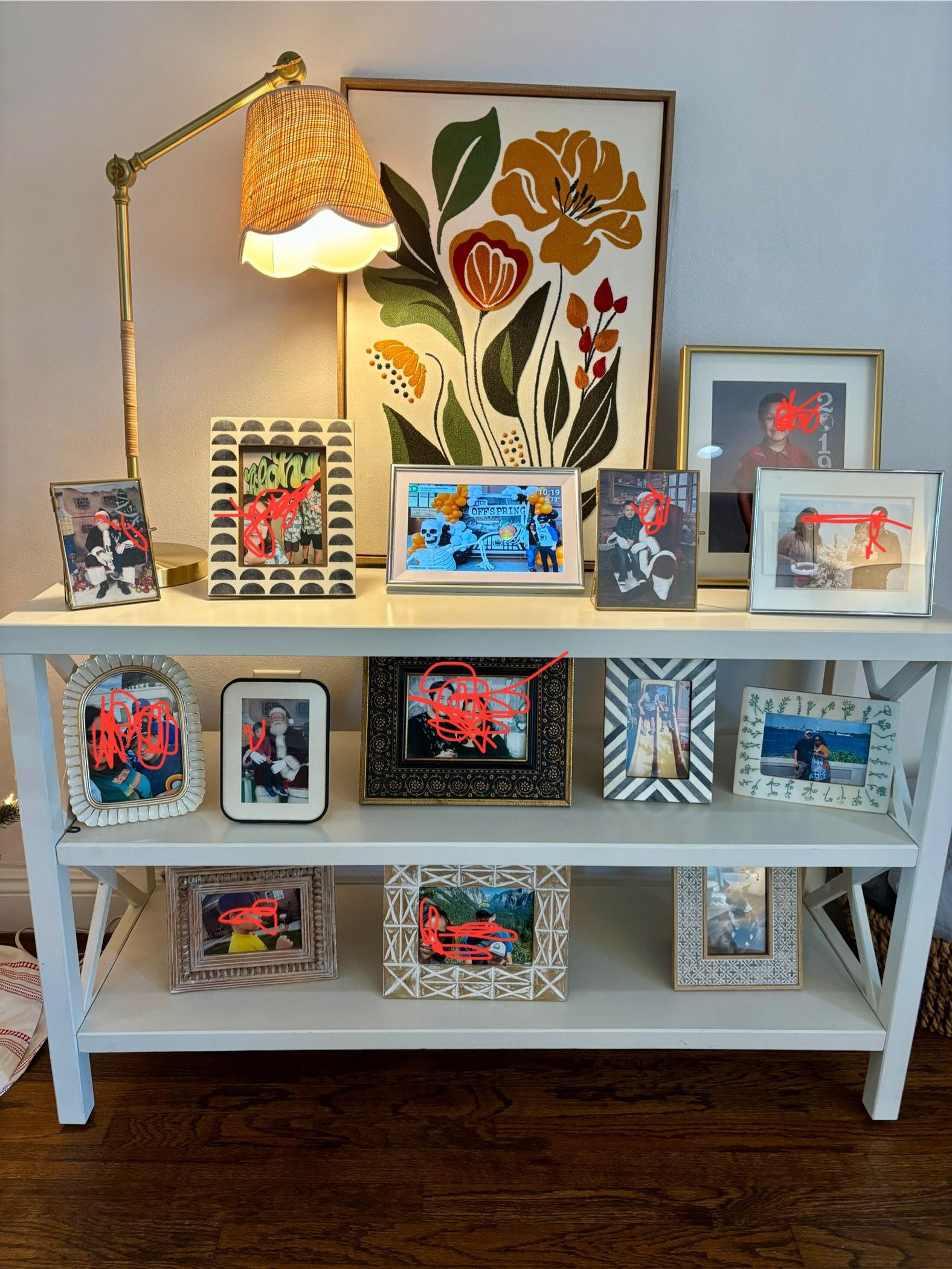 White Farmhouse Shelf Table