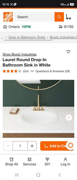 Sink.. Laurel round drop-in bathroom sink