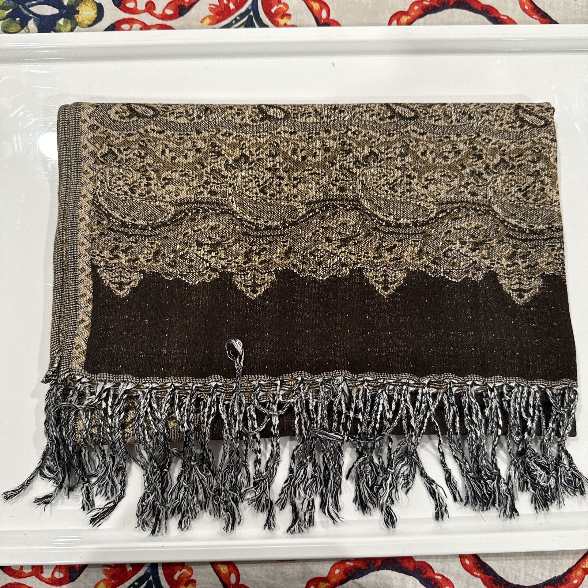 New | Brown Pashmina Shawl