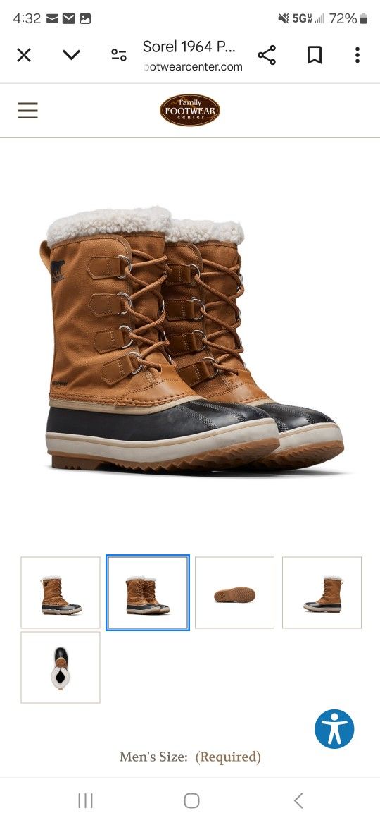 Sorel 1964 PAC NYLON Winter Boots | Style #1855191| Color: Camel Brown Black
