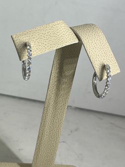 Diamond whitegold hoops