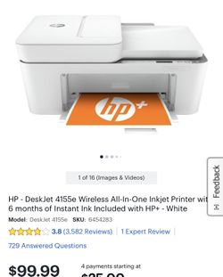 HP Printer DeskJet 4155E