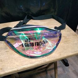 Clear Aguas Frescas Sugar Skull Fanny Pack Bag w/ Adjustable, Sports, Concerts.