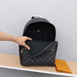 Black designer backpack