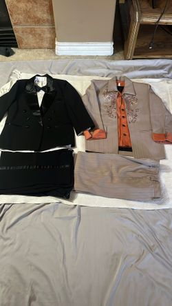 4 Pieces Texedo Boys Size-8 (2 Pack) Each 20 Dollars 