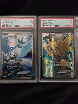 Pokemon PSA 7 Articuno & Zapdos Full Art Pokemon XY Generations