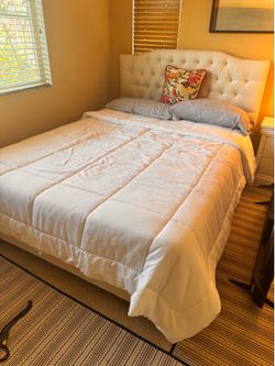 Queen size bed frame and mattress for $60