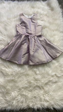 Calvin Klein Girls Metallic Lilac Party Dress Size 5