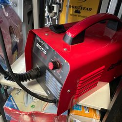 display4top Mig Welder, 130A Portable Welding Machine, Flux Core Wire Welder, MIG 130 Automatic Feed Welding Machine Equipment with Mask - 110V