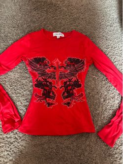Y2k Red long sleeve
