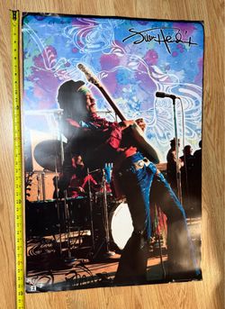 Vintage 2008 Jimi Hendrix Woodstock Psychedelic Live UK Poster