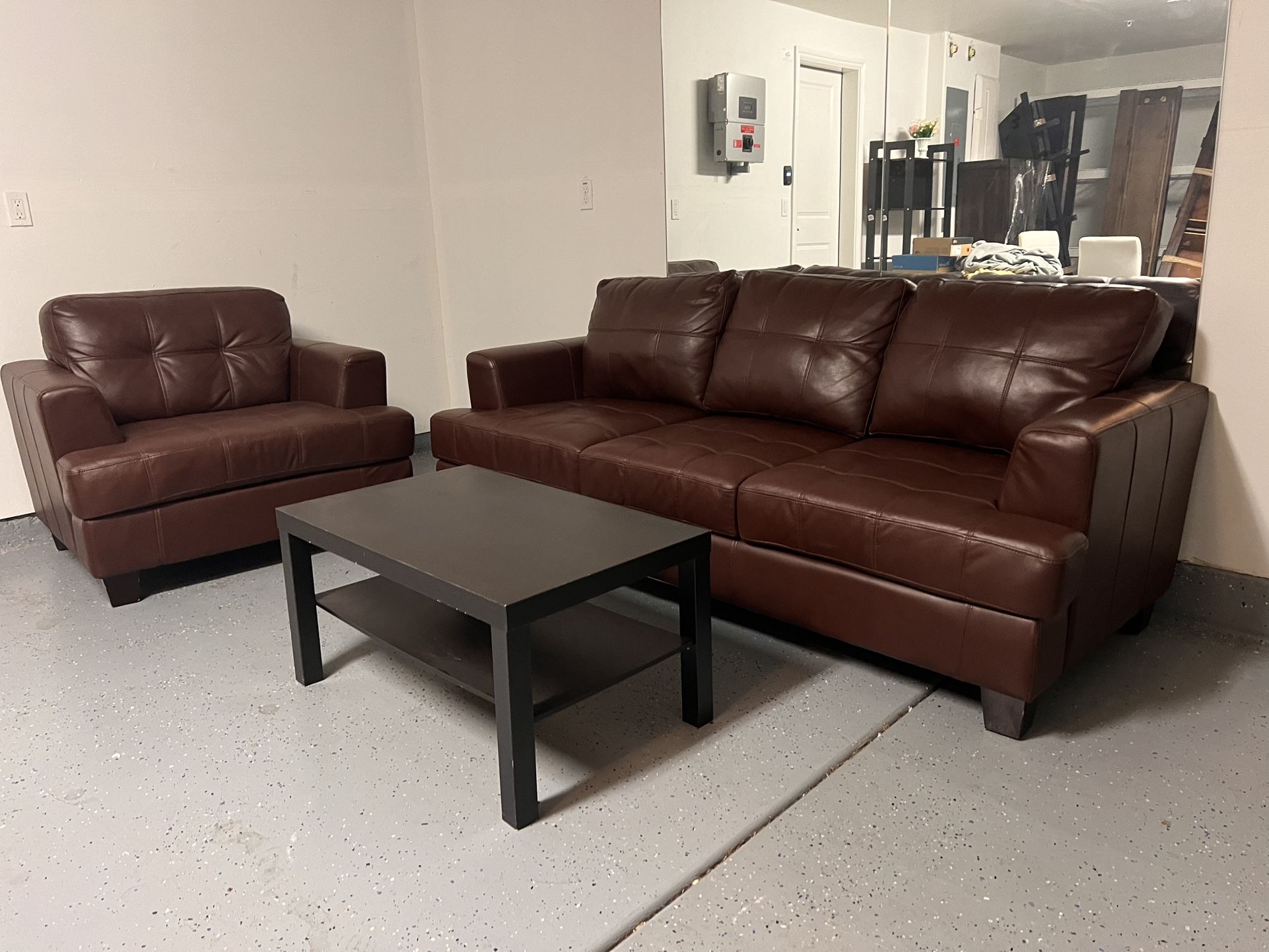Convertible Brown Sofa Set