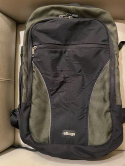 eBags Backpack Black and Olive