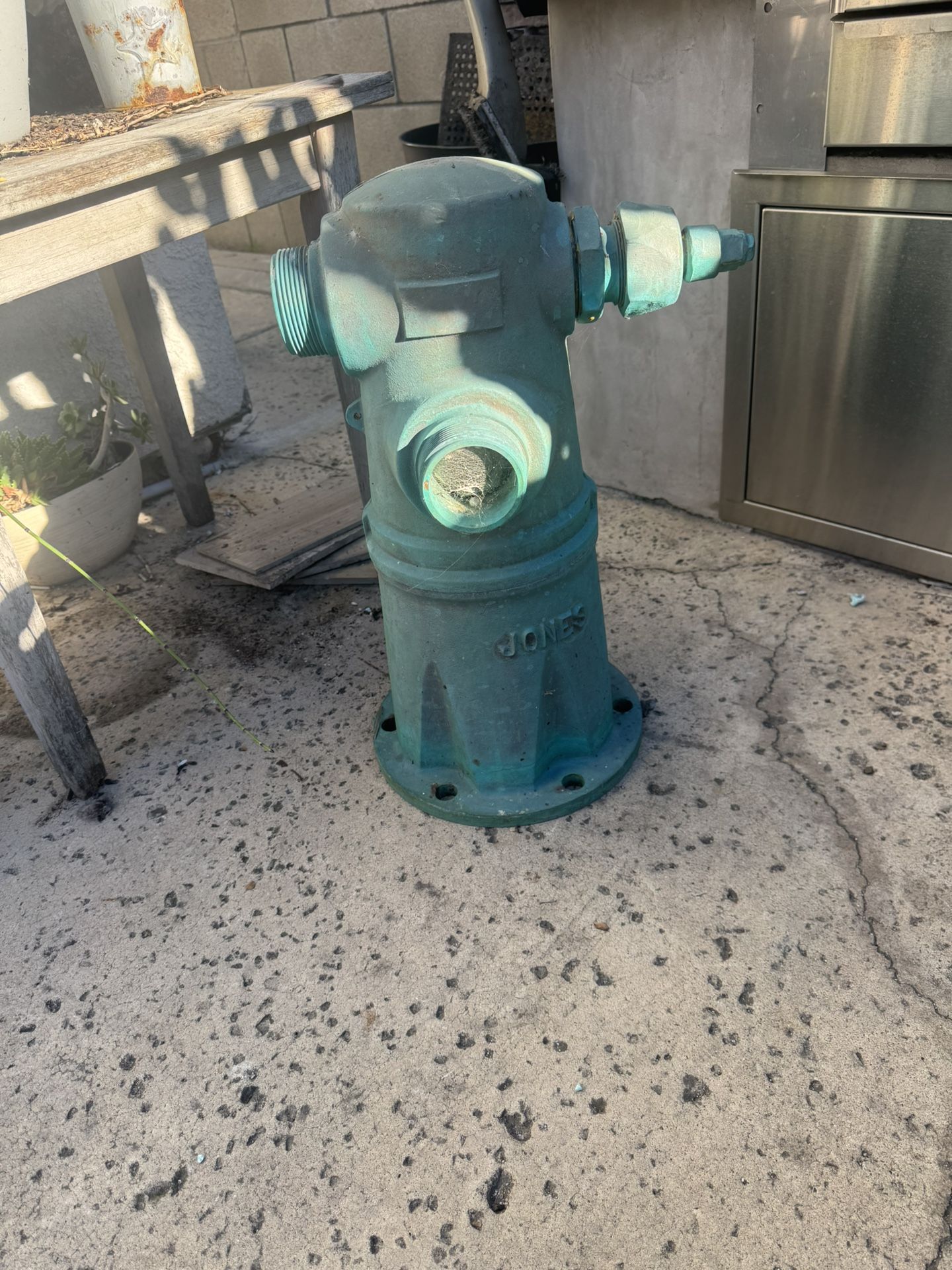 (1) Brass Fire Hydrant And Extinguisher , (1) Painted metal