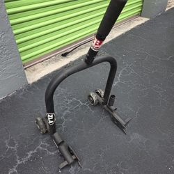 Motorcycle Stand Black With Wheels