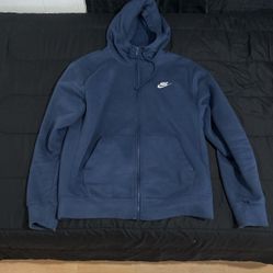 Nike Club Fleece Zip Up (Blue) SIZE M