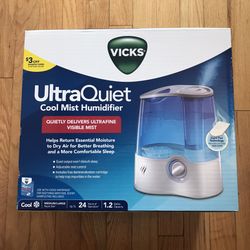 Brand new Vick's ultra quiet humidifier