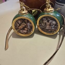 BRADFORD EXCHANGE CAT ORNAMENTS 