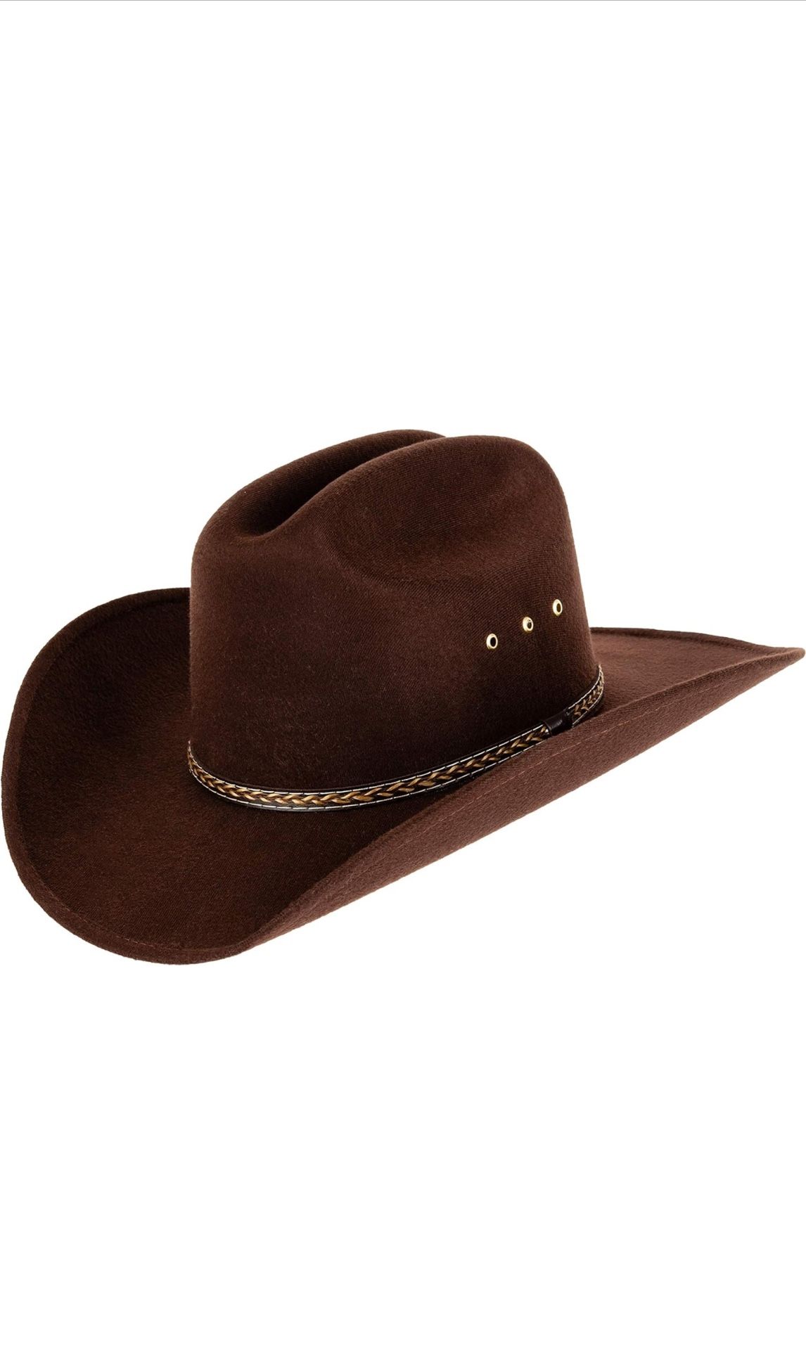 Queue Essentials Western Style Pinch Front Straw Canvas Cowboy Cowgirl Straw Hat