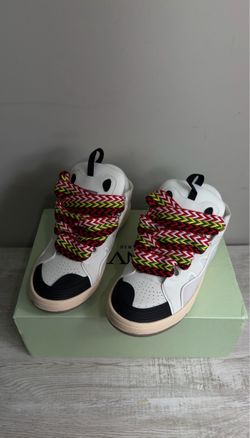 Lanvin Curb Sneakers White Multicolor Laces
