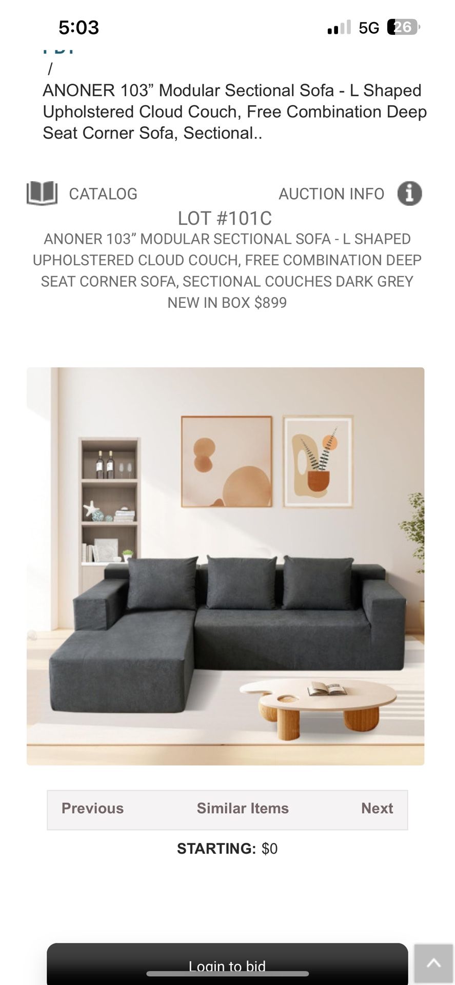 Gray Sectional New In Box