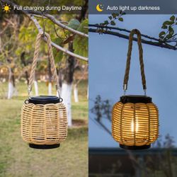 Outdoor Solar Lantern 🏮 Rattan Lantern 