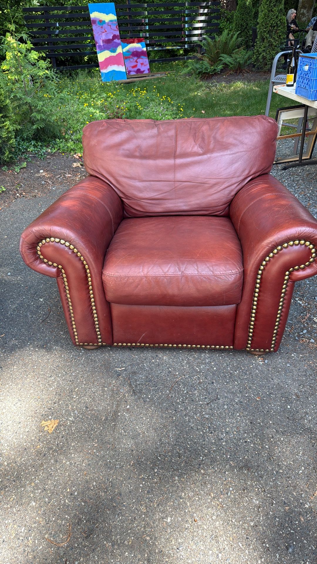 Beautiful Leather Easy Chair