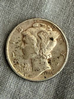 1944 UNITED STATES Mercury Winged Liberty Head Dime Silver Coin Fasces