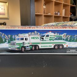 1995 Hess, Toy Truck And Helicopter